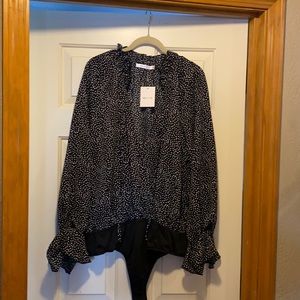 Flowy sleeve bodysuit